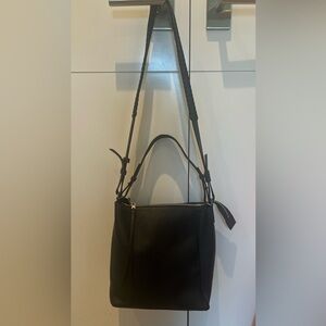 All Saints Black Leather Shoulder or Crossbody Bag